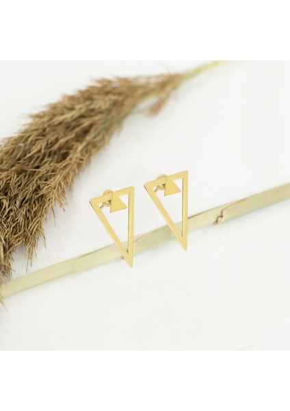 Iç Içe Üçgen Gümüş Küpe fırsatları