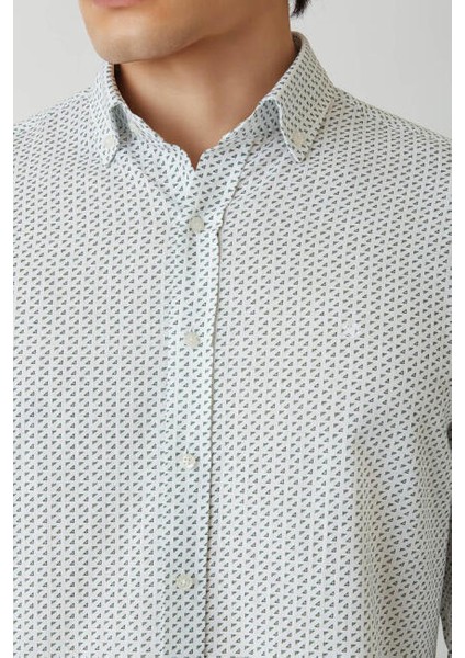 Regular Fit Yeşil Spor Erkek Gömlek GM22Y221159_E47