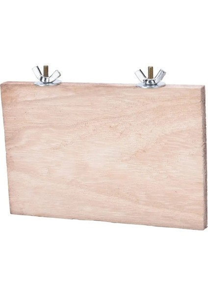 Kare Ahşap Stant 30CM x 30CM , Kafes Platformu, Muhabbet Kuşu Tüneği Alyones Tünek