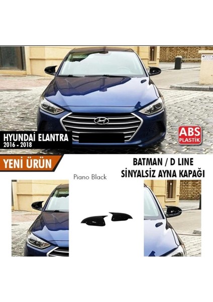 Ebal Oto Elantra Uyumlu Sinyalsiz 2016-2018 Batman Yarasa Ayna Kapağı