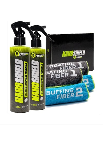 2'li Paket Nanoshield™ Grafen Bazlı Nano Seramik Kaplama Sprey 250ML + Ücretsiz Mikrofiber Havlular