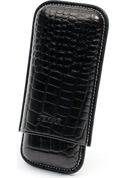 2 Puro Kapasiteli 54 Ring Deri Puro Kılıfı Lizard Siyah