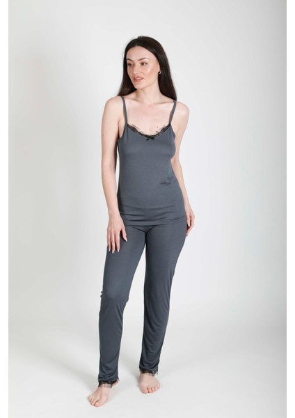 Dantelli Askılı Pijama Takımı