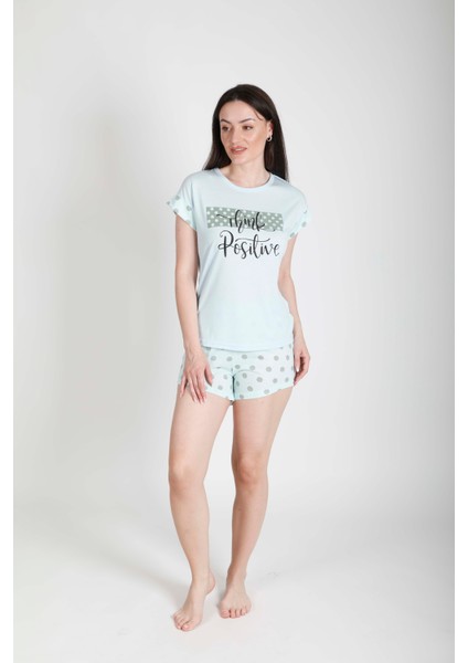 Puantiyeli Şort Pijama Takımı