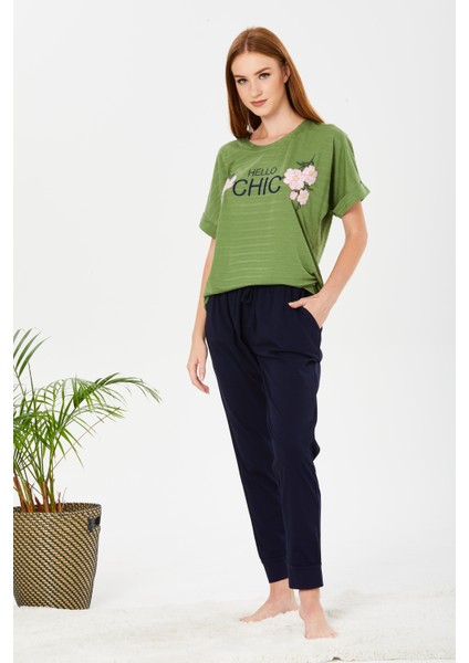 Ipek Iplik Işlemeli Pijama Takımı