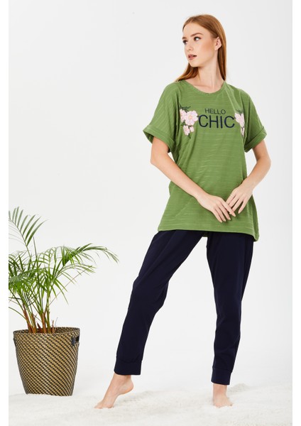 Ipek Iplik Işlemeli Pijama Takımı