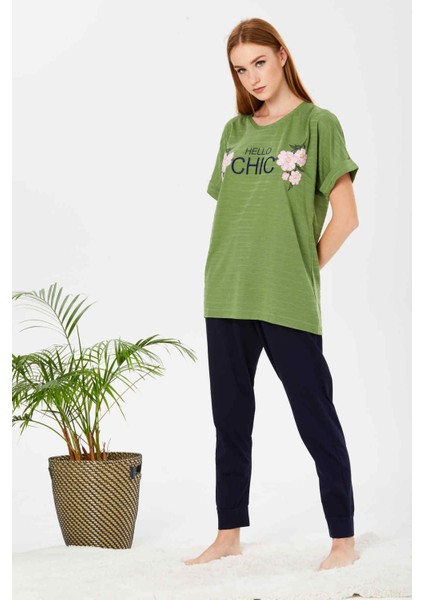 Ipek Iplik Işlemeli Pijama Takımı