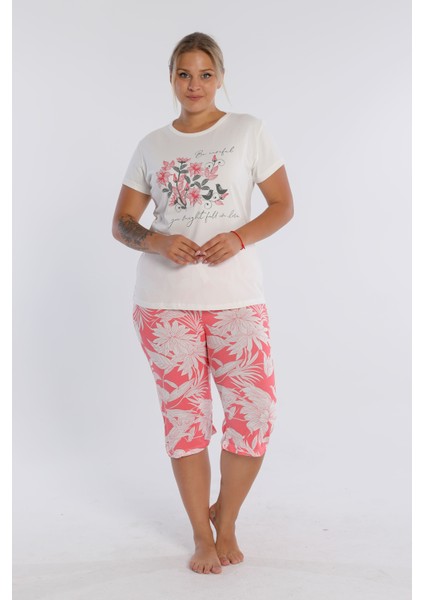 Baskılı Gömlek ve Bermuda Pantolon Pijama Takımı