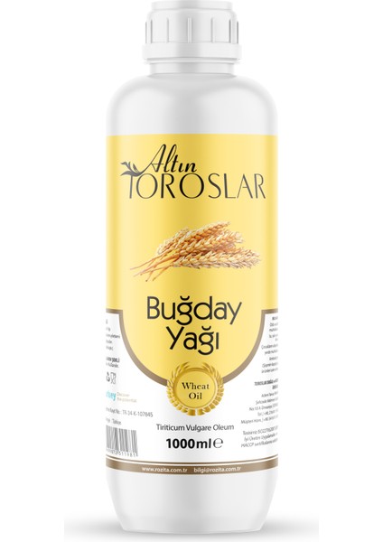 Buğday Ruşeym Yağı 1 Litre