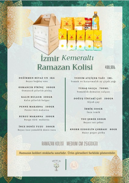 Izmir Kemeraltı Ramazan Kolisi Gurme Yöresel Lezzetler Kumanya Erzak Kutusu