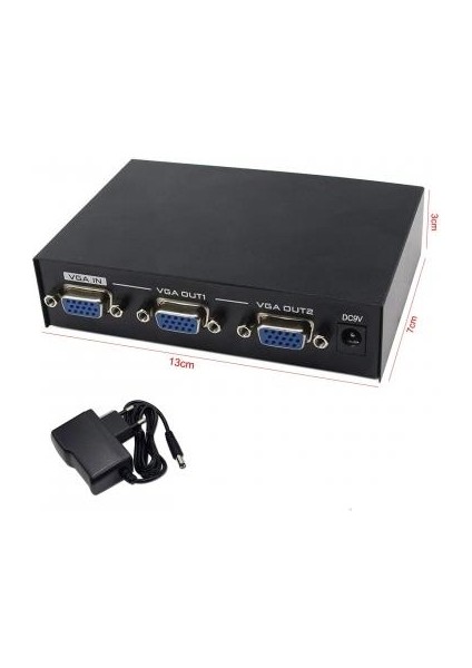 2 Port VGA Çoğaltıcı 2 Port VGA Splitter 200 Mhz fiyatları