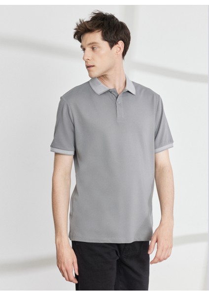 Polo Yaka Gri Erkek T-Shirt 4A9000000003 fırsatları