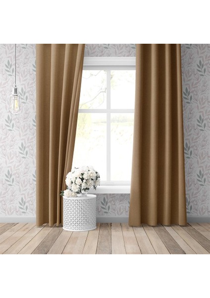 Blackout Karartma Tek Kanat Fon Perde Tarçın Kahve