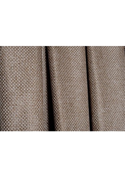 Hasır Dokulu Lüks Fon Perde Pilesiz Tek Kanat Bej modelleri