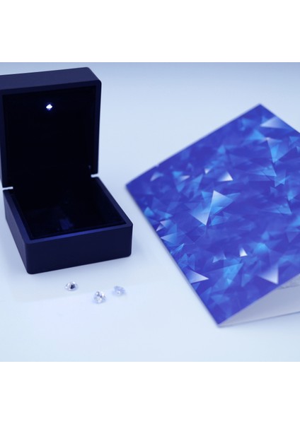 0.37 Karat Pırlanta Safir Yüzük