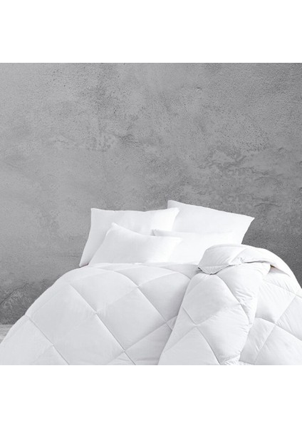 Tek Kişilik Lüx Mikrofiber %100 Silikon Yıkanabilen Dört Mevsim Elyaf Yorgan - Beyaz fiyatları