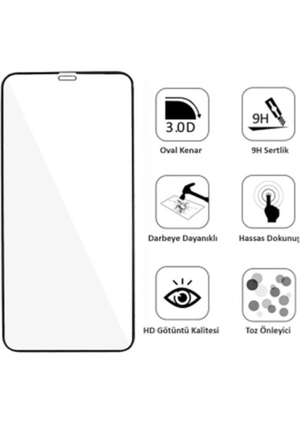 Iphone 14 Pro Max Uyumlu 9d Tam Kaplayan Parmak Izi Bırakmayan Ekran Koruyucu Film