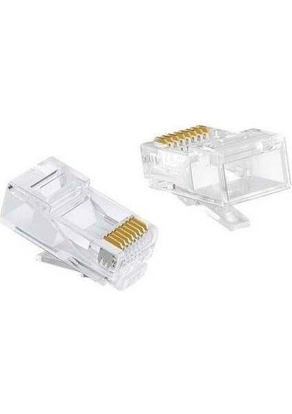100 Adet Cat6 Konnektör Cat6 Jack RJ45 Başlık Cat 6 Başlık
