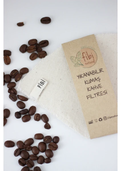 Fibi Natural Yıkanabilir Kumaş Kahve Filtresi (1x4)