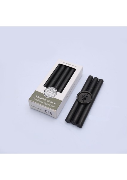 Mühür Mumu Çubuk 11MM x 120MM 10 Lu Paket Model No:19 (Kömür Siyah)
