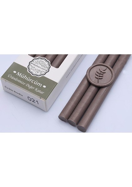 Mühür Mumu Çubuk 11MM x 120MM 10 Lu Paket Model No:21 (Çikolata)