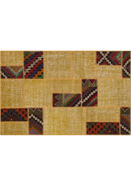 Eşsiz Güzelliğe Sahip Olan Özel Patchwork Halı 120 x 180 cm 6267 fiyatları