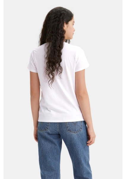 Logo Baskılı Bisiklet Yaka Pamuk Regular Fit T Shirt Bayan T Shirt A2086 fiyatları