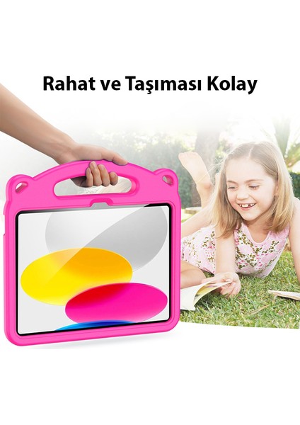 iPad 10.2 2022 Kılıf Panda Serisi Çocuk Shockproof Standlı Kılıf