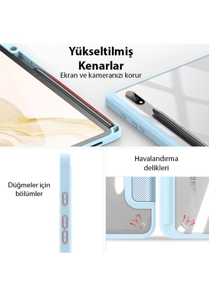 Sm Galaxy Tab S8-S7 Kılıf Toby Series Manyetik Kapaklı Kılıf (X700-X706)-(T870-T875-T876B) modelleri