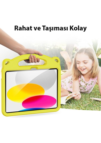iPad 10.2 2022 Kılıf Panda Serisi Çocuk Shockproof Standlı Kılıf indirimleri