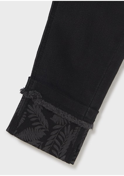Kız Çocuk Denim Pantolon Siyah 6580