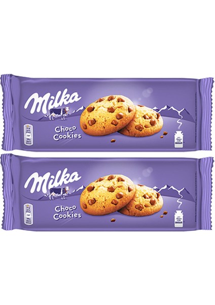 Choco Cookies 2 x 168 gr Milka Çikolata Parçacıklı Kurabiye