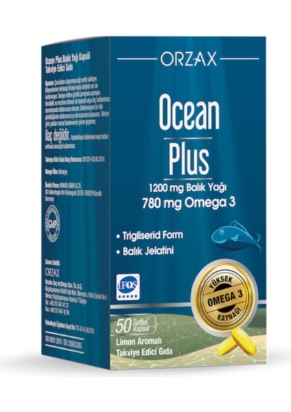 Plus 1200 mg Omega3 Balık Yağı 50 Kapsül