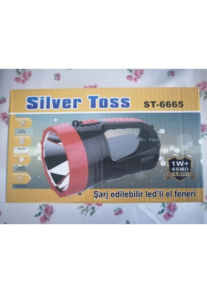 Silver Toss ST-6665 1e+6 Smd LED Şarj Edilebilir Ledli El Feneri