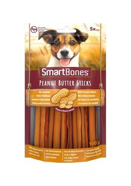Smartbones Peanut Butter Fıstık Ezmeli Tavuklu Sticks