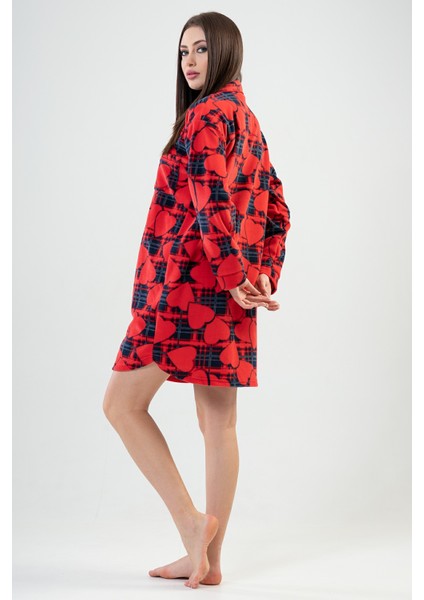 Kadın Polar Tamamı Düğmeli Uzun Kol Gecelik fırsatları