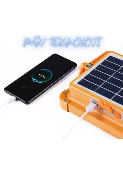 100 Watt Güneş Enerjili Solar Projektör ve Kamp Aydınlatması Fener Işıldak ve Powerbank fırsatları