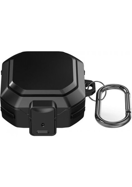 Samsung Galaxy Buds 2 Pro Kılıf Tank Klipsli Çift Renk Koruma SF11 Siyah