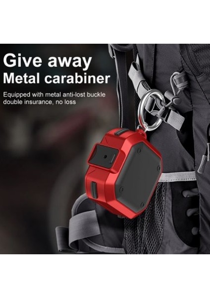 Samsung Galaxy Buds 2 Pro Kılıf Tank Klipsli Çift Renk Koruma SF11 Siyah