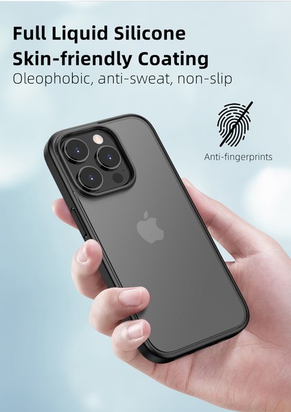 Apple iPhone 14 Pro Max Kılıf Impact Alpin Mat Buzlu Kapak Siyah