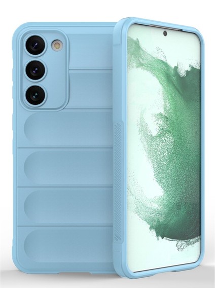 Samsung Galaxy S23 Plus Kılıf Optimum Mat Kamera Korumalı Silikon Mavi