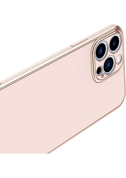 Apple iPhone 14 Pro Kılıf Bark Parlak Silikon Renkli Kenarları Rose Pembe fiyatları