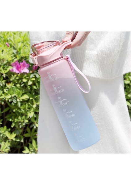 Saman Açık Spor Plastik Bardak ile Taşınabilir Büyük Kapasiteli 1l Su Şişesi (Yurt Dışından) fırsatları