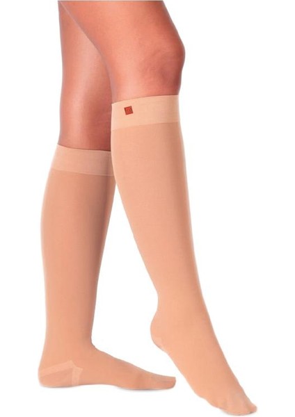 Varis Çorabı Ccl2 Diz Altı Burnu Kapalı Bej - BR1308