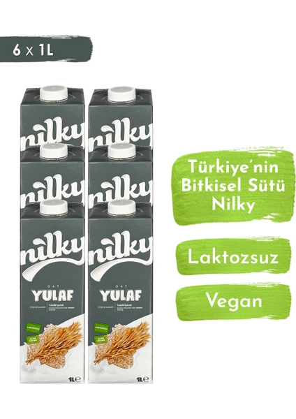 Yulaf Sütü Bitkisel Bazlı Laktosuz Vegan 6x1 lt