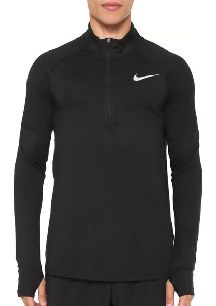 Dri-Fit Element Running Yarım Fermuar Siyah Erkek Antreman Üstü