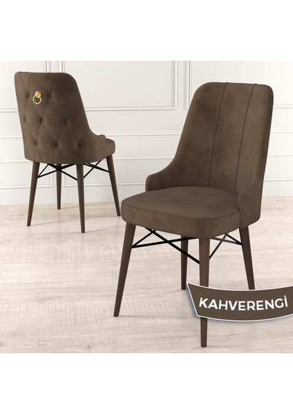 Concept Pare Serisi, Sandalye, 6 Adet Sandalye, Ceviz Gürgen Ayak