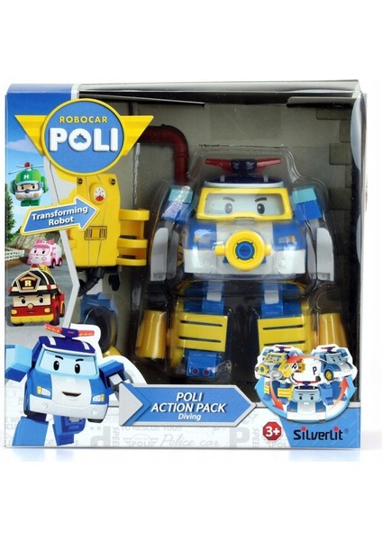 Robocar Poli Dalgıç Aksesuarlı Dönüşebilen Action Figür