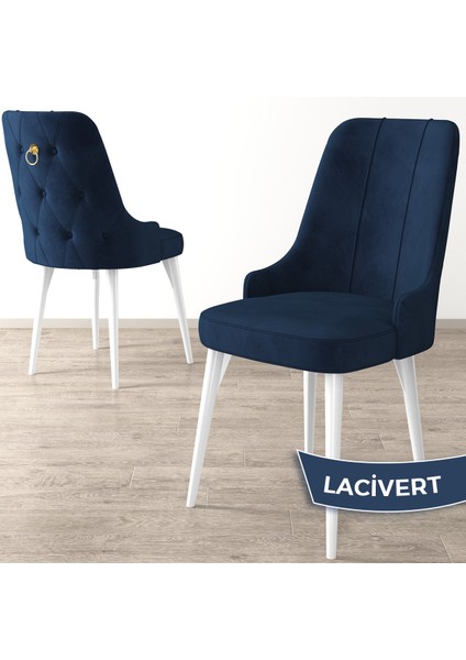 Concept Canisa Enoa Serisi Babyface Kumaş/beyaz Gürgen Ayaklı Sandalye