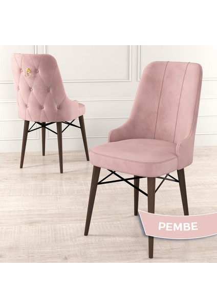 Concept Pare Serisi, Sandalye, 4 Adet Sandalye, Ceviz Gürgen Ayak